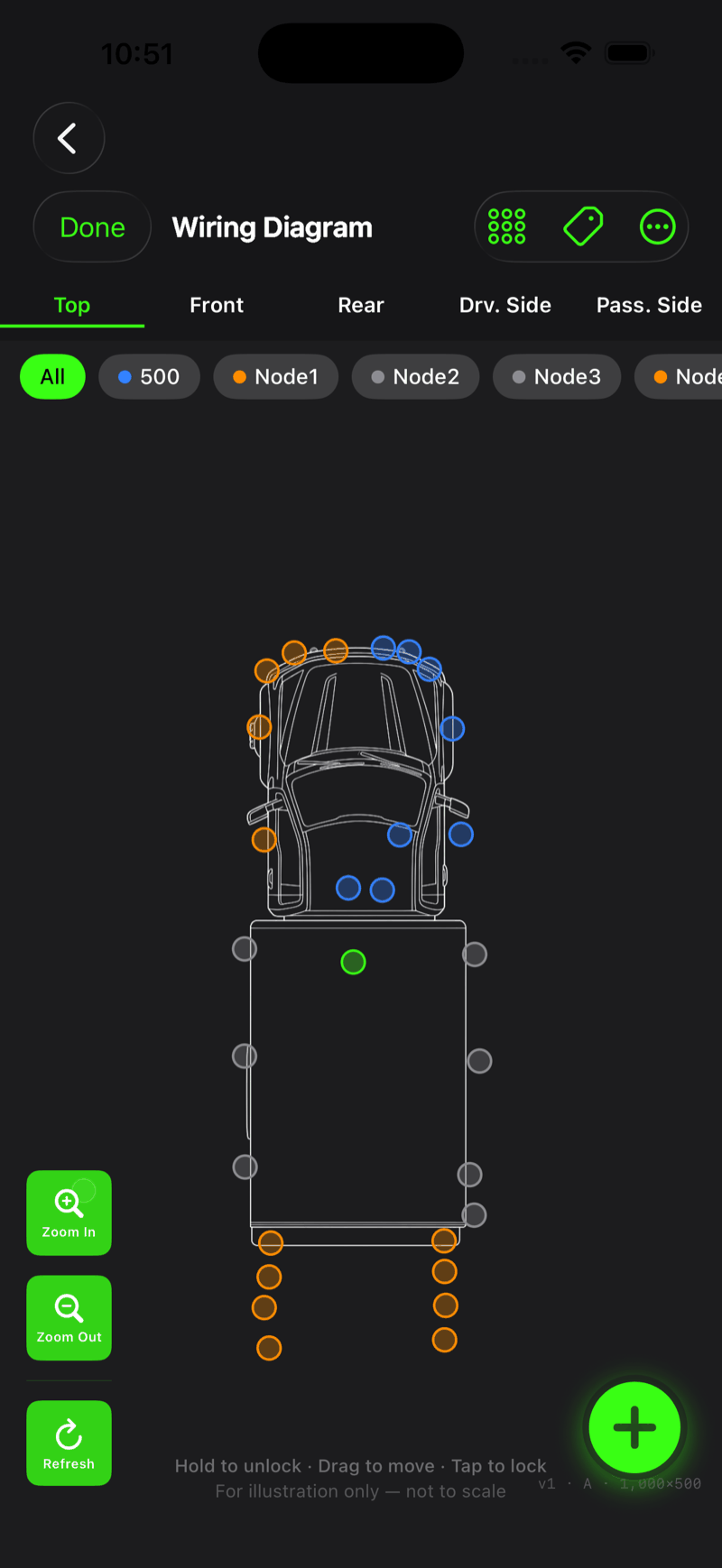 UpfitTrack wiring diagram view